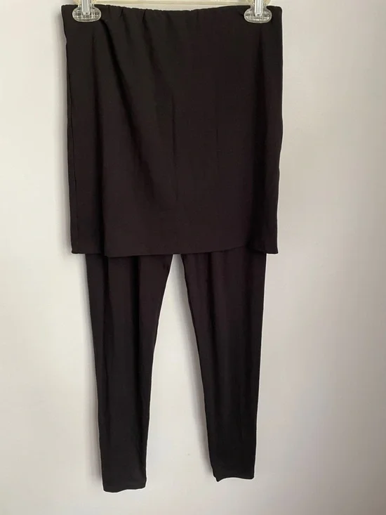 New Marcella Burke Skirted Black Leggings Size Small - Picture 6 of 11